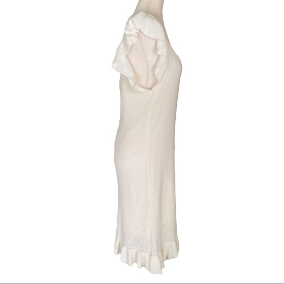 NWT House of Harlow 1960 Flutter Sleeve Scoop Neck Knit Sweater Midi Dress - L - Picture 6 of 14